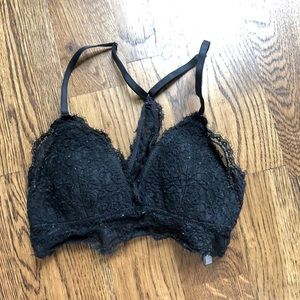 Black lace bralette